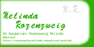 melinda rozenzweig business card